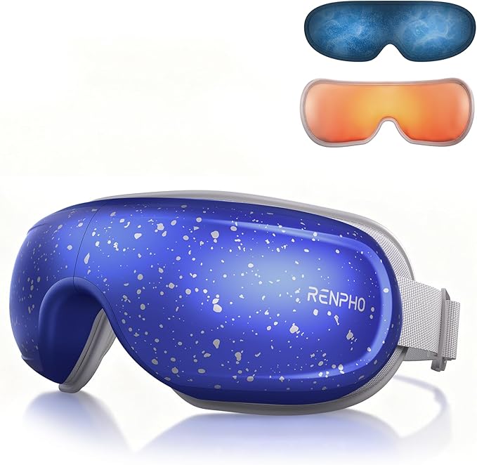 RENPHO Eye Massager with Heat and Cooling Voice Control, Birthday Gifts for Women Men, FSA Eligible HSA, Massaging Eye Mask for Dry Eyes, Head Tension and Stress Relief - Eyeris 3