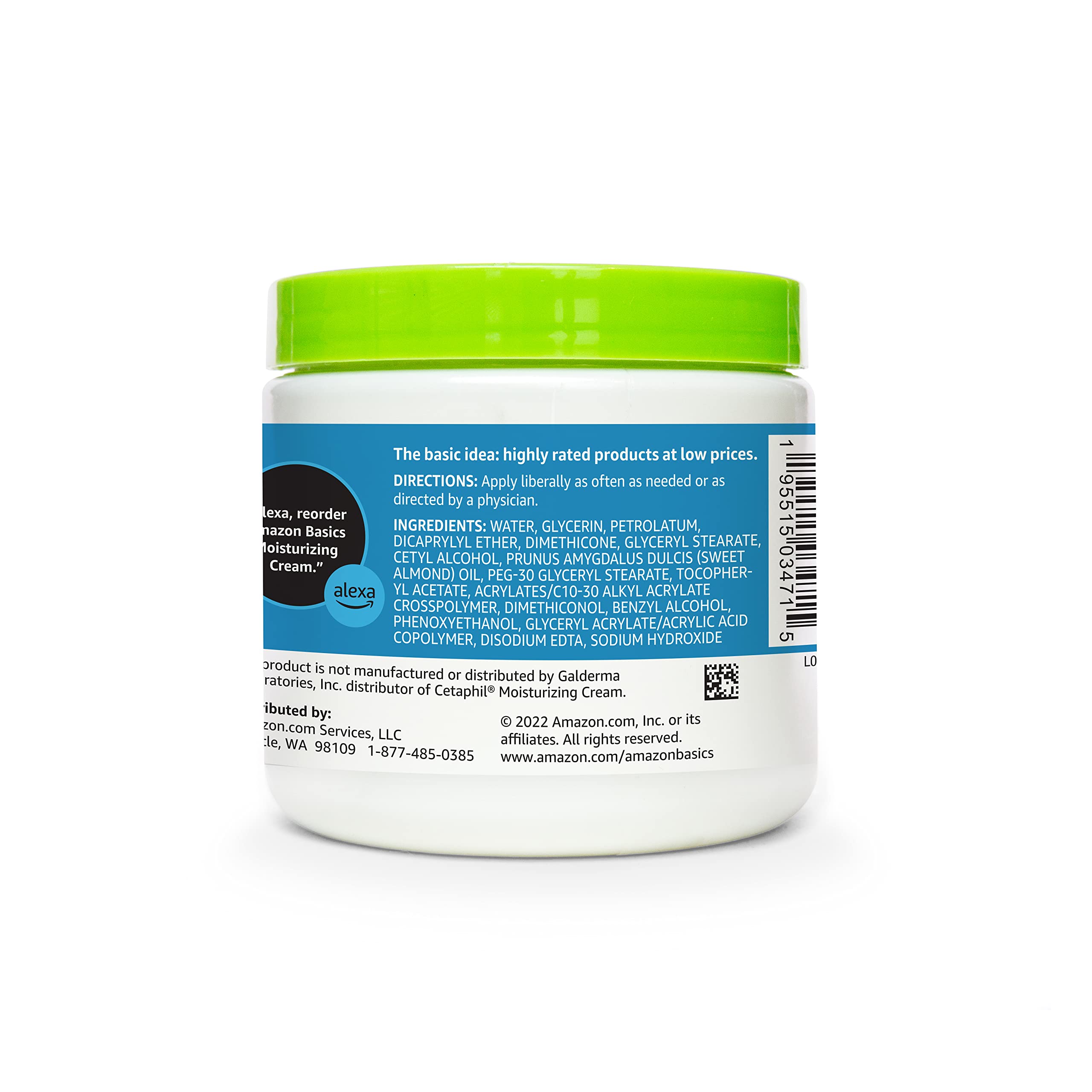 Amazon Basics Ultra Moisturizing Skin Cream for Dry & Sensitive Skin, Dermatologist Tested, Fragrance Free, Not Tested on Animals, Made in USA, 16 Ounce, 4-Pack (Previously Solimo)