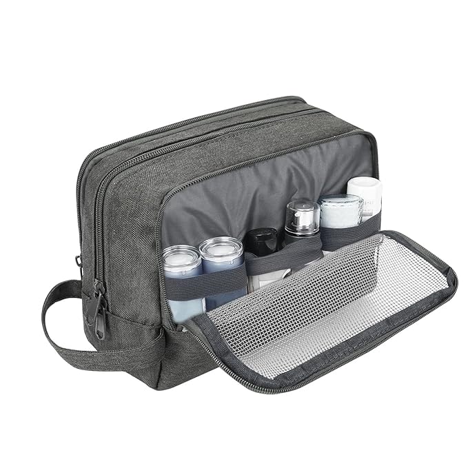 WANDF Travel Toiletry Bag for Men, Small Dopp Kit for Toiletries