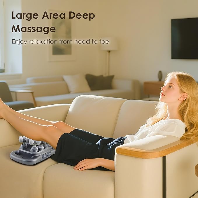 GAXEZO 28 Head Massage Gun Set, Deep Tissue Percussion Massager, Electric Massage Tools with 9 Styles & Levels, Dark Grey