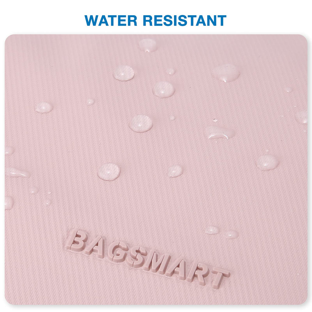 BAGSMART Toiletry Bag for Men, Travel Toiletry Organizer Dopp Kit Water-resistant Shaving Bag for Toiletries Accessories, Door Room Essentials,Pink-large