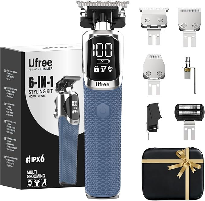 Ufree 6-in-1 Beard Trimmer for Men, Electric Shaver Razor,Hair Trimmer