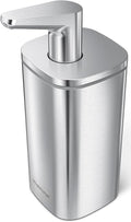 simplehuman 10 oz. Pulse Pump, Liquid Soap Dispenser, Drip Free Hand Soap Pump, Brushed Stainless Steel