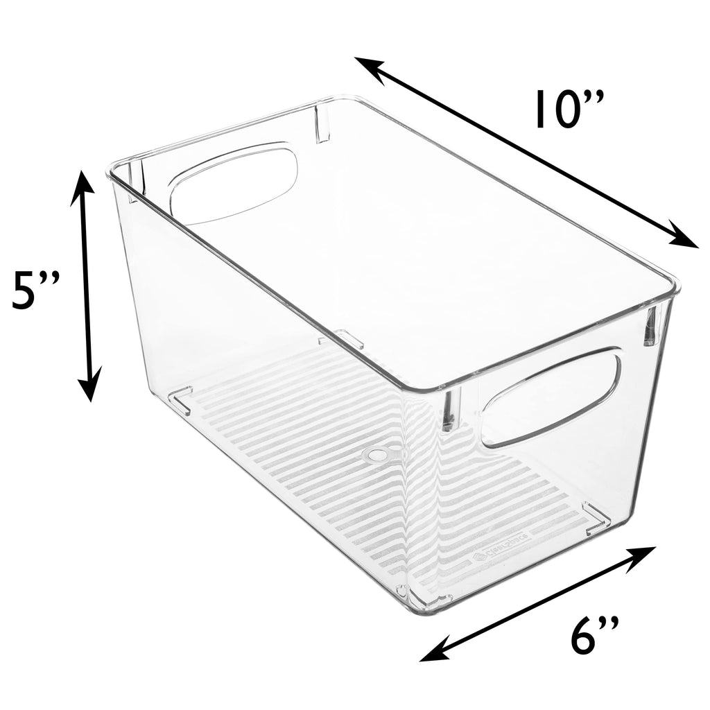 ClearSpace Clear Plastic Storage Bins – Perfect Kitchen Organization and Storage or Pantry Storage – Fridge Organizer, Pantry Organization and Clear Storage Bins, Cabinet Organizers