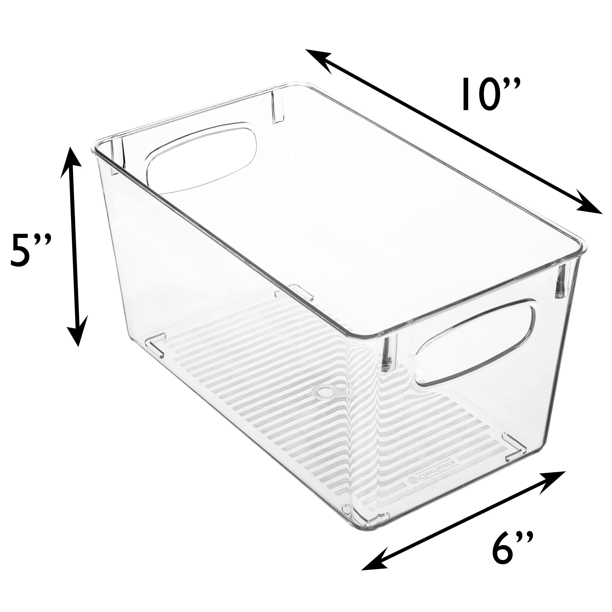 ClearSpace Clear Plastic Storage Bins – Perfect Kitchen Organization and Storage or Pantry Storage – Fridge Organizer, Pantry Organization and Clear Storage Bins, Cabinet Organizers
