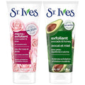 St. Ives Face Scrub, Exfoliant Variety 2-Pack – Avocado & Honey + Rose Water & Aloe Vera Microexfoliant for Balanced, Dry & Sensitive Skin