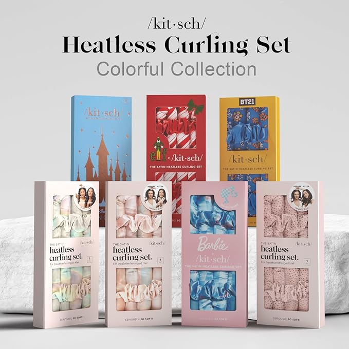 Kitsch Satin Heatless Curls Overnight Set - Ivory
