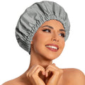 Edoneery Reusable Shower Caps for Women, Waterproof Long Hair Bonnet