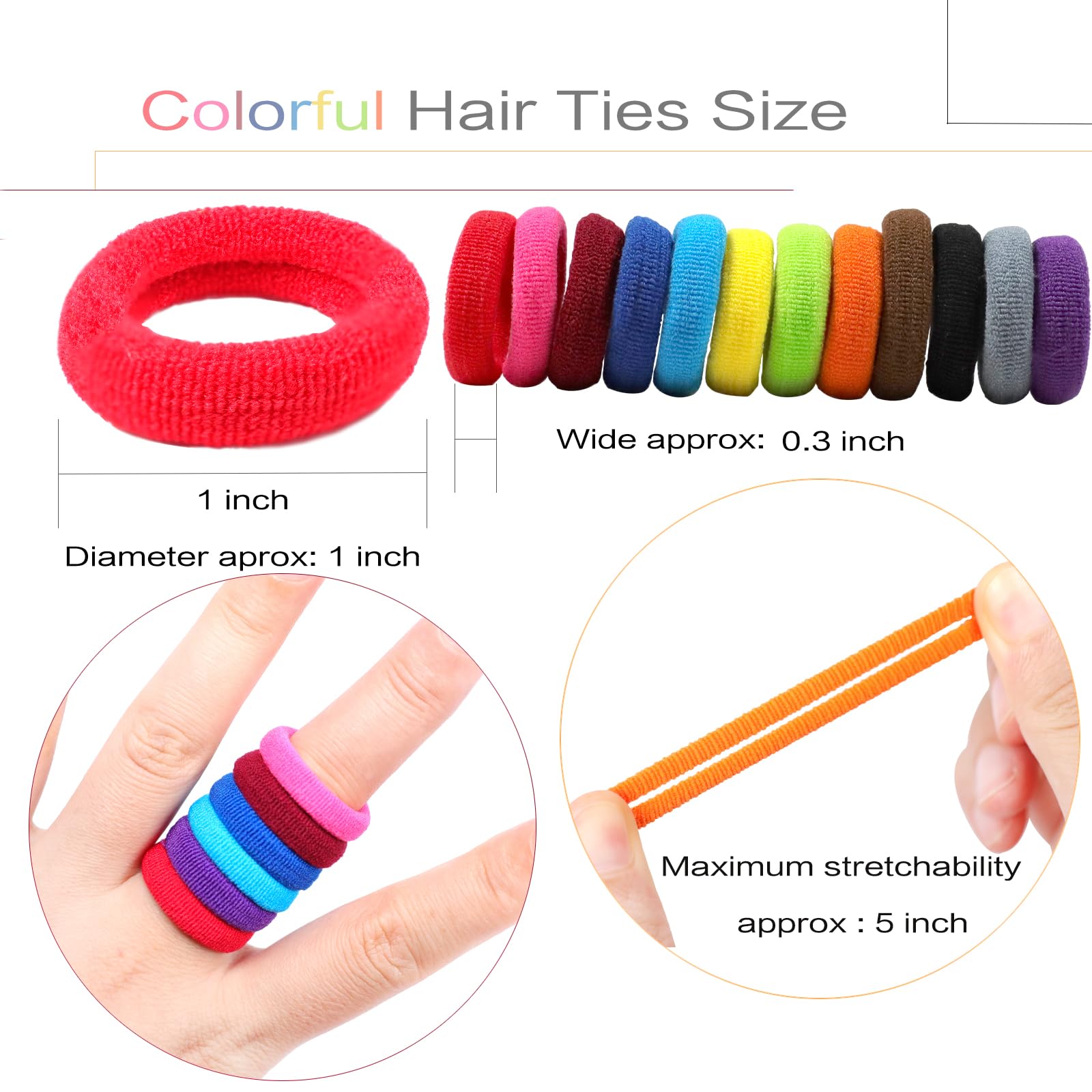 WillingTee 120PCS Baby Hair Ties, Cotton Toddler Hair Ties for Girls,Kids