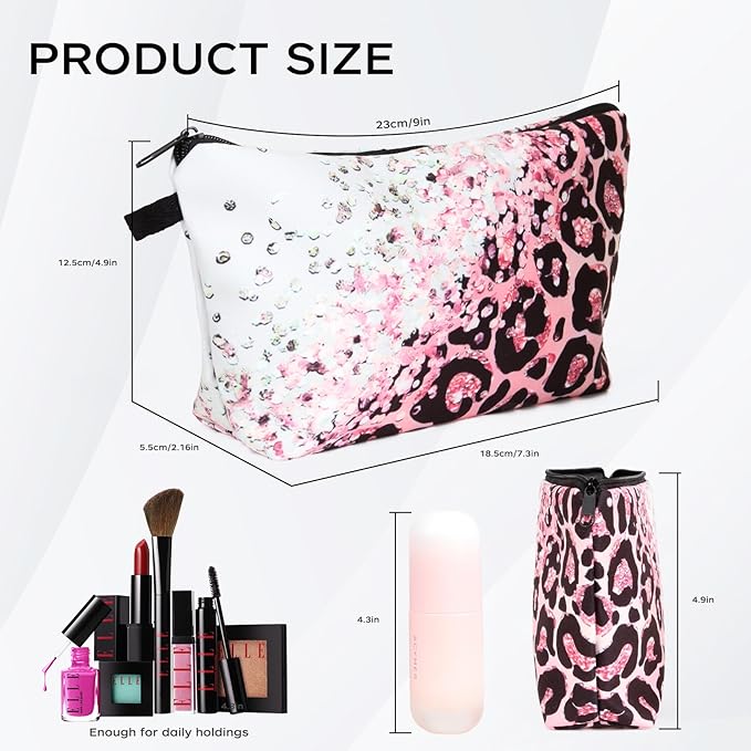 Small Makeup Bag for Travel, Mini Makeup Pouch, Cute Cosmetic Bag for Women, Toiletry Bags, Make Up Brush Skincare Organizer, Pouches for Travel Accessories