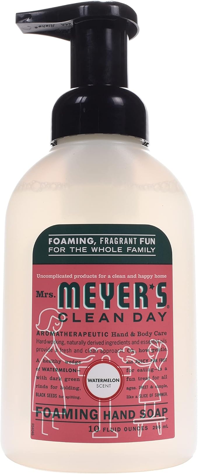 Mrs. MEYER'S CLEAN DAY Foaming Hand Soap, Watermelon, 10 OZ. (Pack of 4)