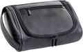 Mens Toiletry Bag, Compact Dopp Kit for Men Travel, PU Leather Shaving Kit, Water-Resistant Minimalist Organizer with Wrist Strap, Fits Grooming Essentials,Small 9X5.9X3 Inch Black