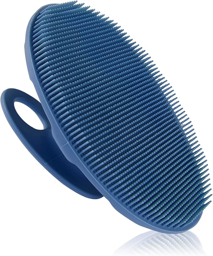 INNERNEED Silicone Body Cleansing Brush Exfoliating Scrubber, DGreen+Purple