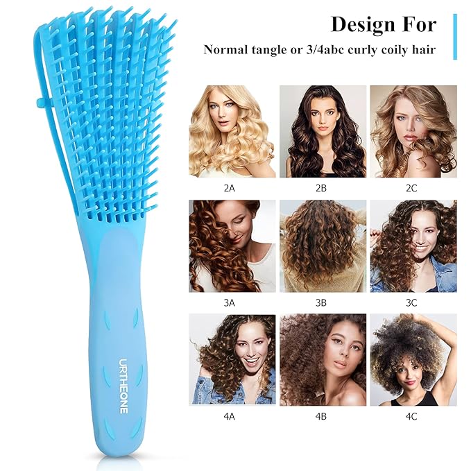 URTHEONE Detangling Brush for Black Natural Hair, 3A-4C Curly Afro Brush