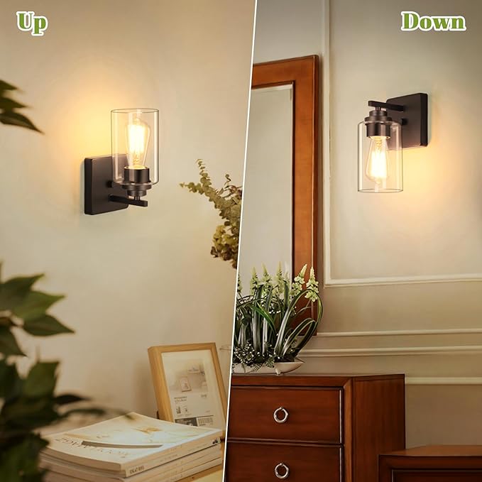 VerRon Set of 2 Wall Sconces for Bathroom, Oil Rubbed Bronze
