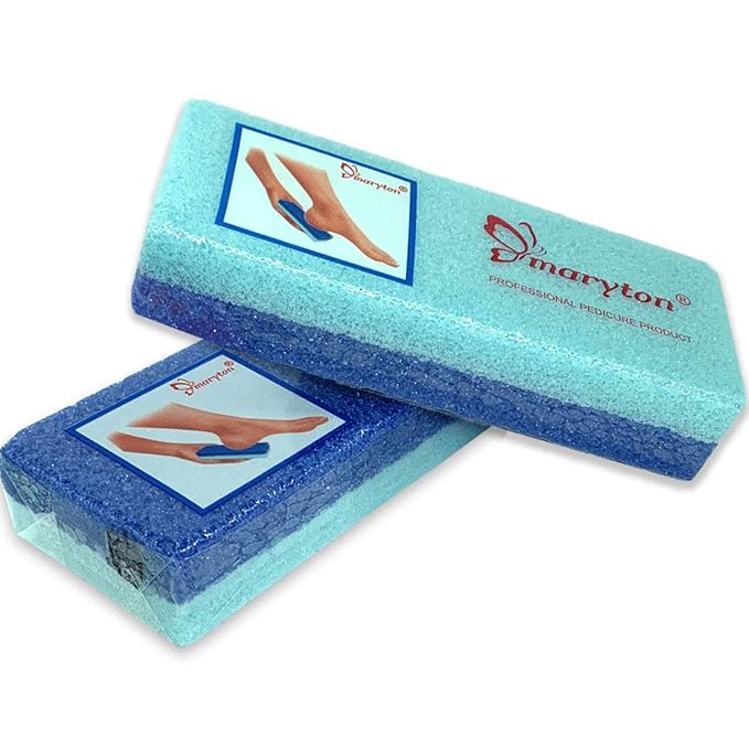 Maryton Foot Exfoliator File Pumice Scrubber Sponge Pedicure Tool, 2pcs
