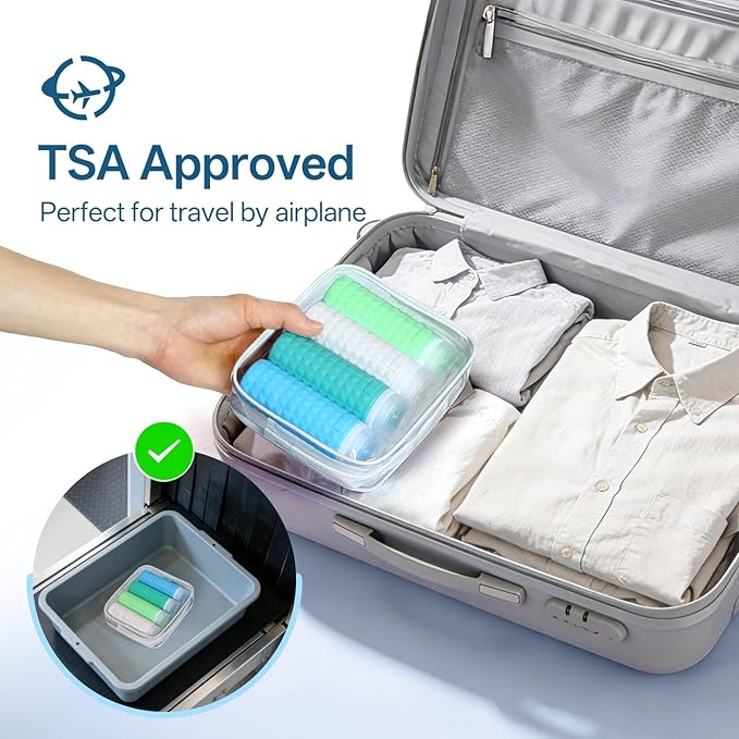 Firstfooby Travel Bottles for Toiletries, TSA Approved Travel Size Containers, Leak Proof Silicone Shampoo Bottles, Small Toiletry Containers with Clear Bag for Shampoo Conditioner Lotion