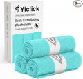 Yiclick Exfoliating Washcloth Towel- Exfoliating Body Scrubber Exfoliator, Back Scrubber for Shower Bath, Exfoliate Rags Wash Cloths, Loofah Lufa Sponge, Body Scrub & Exfoliation Women Men