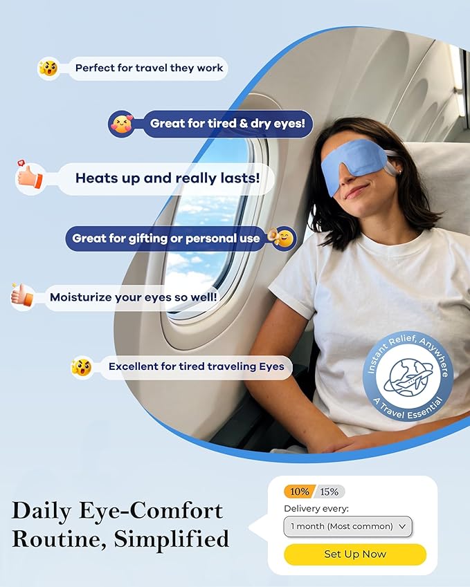 FACEMOON 16 Pack Steam Eye Mask for Dry Eyes: Self-Heating Warm Compress for Stye Relief & Digital Eye Strain, FSA&HSA Eligible, Travel & Spa Essential, Disposable, Self-Care Gift, Unscented