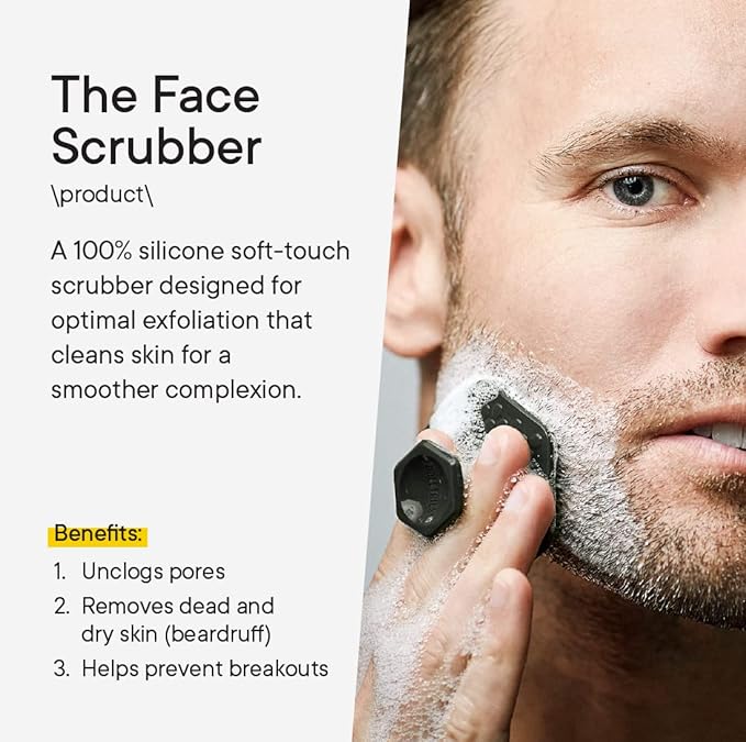 TOOLETRIES Silicone Face Scrubber, Facial Cleansing Brush - Charcoal