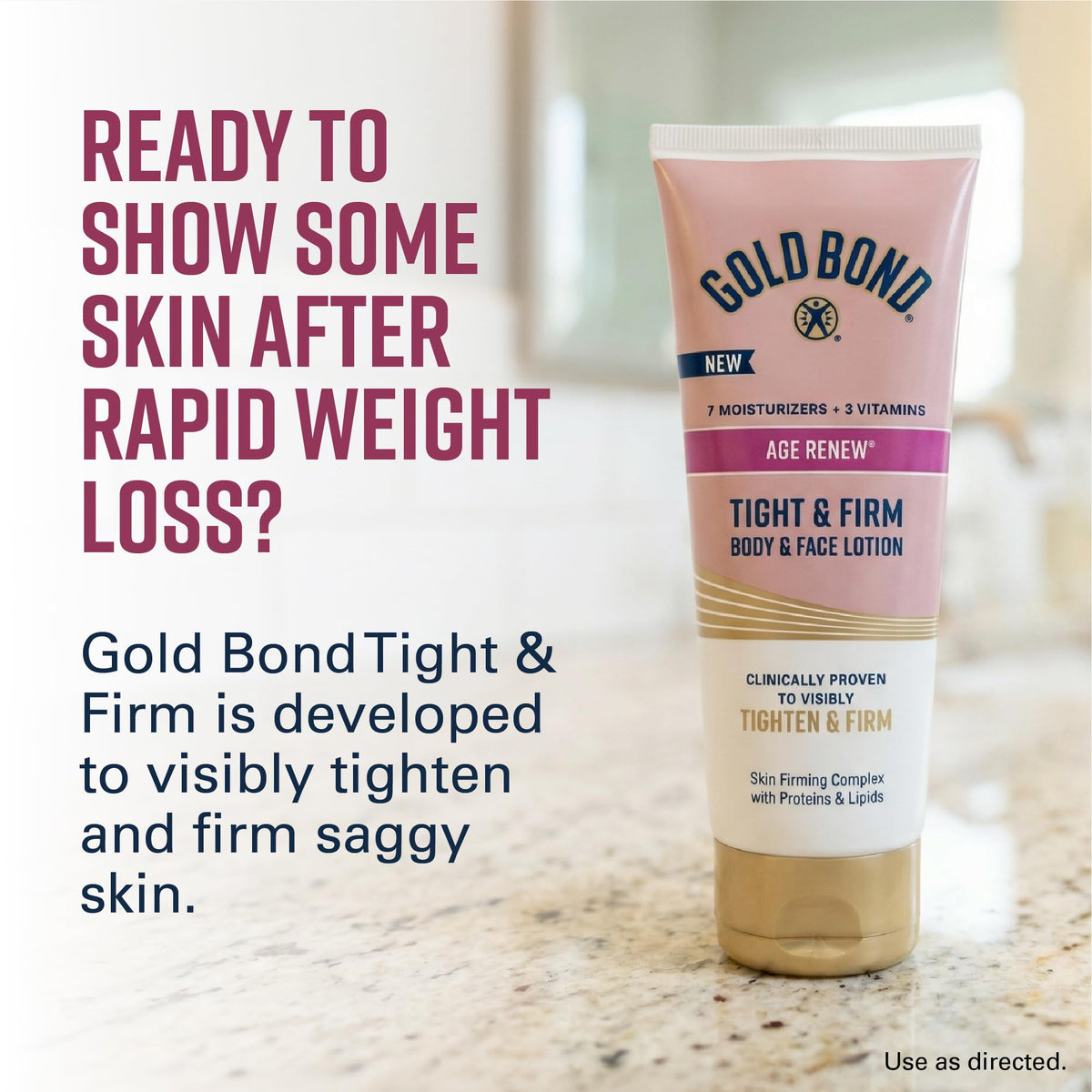 Gold Bond Age Renew Tight & Firm Body & Face Lotion, Aging, Dry Skin Lotion