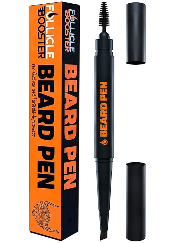 Beard Pen Filler for Men - Barber Styling Grooming Pencil - Medium Black