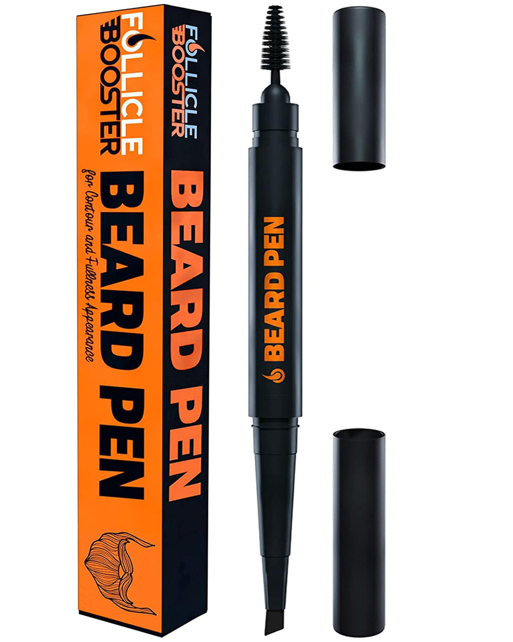 Beard Pen Filler for Men - Barber Styling Grooming Pencil, Waterproof & Sweat Proof, Long Lasting, Natural Finish, Cover Beard & Scalp Patches, Light Brown, 1 Pack