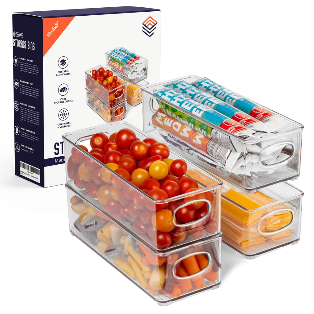 ClearSpace Plastic Pantry Organization and Food Storage Bin, 4 Pack