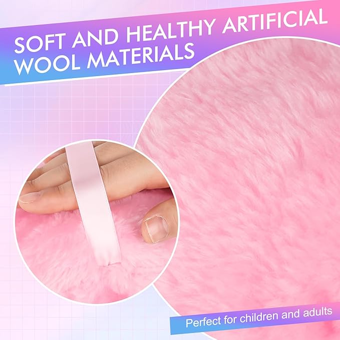 WSYUB Powder Puff, 5.12 Inch Powder Puff for Body Powder, Large Loose Soft Velour Body Powder Puff and Container