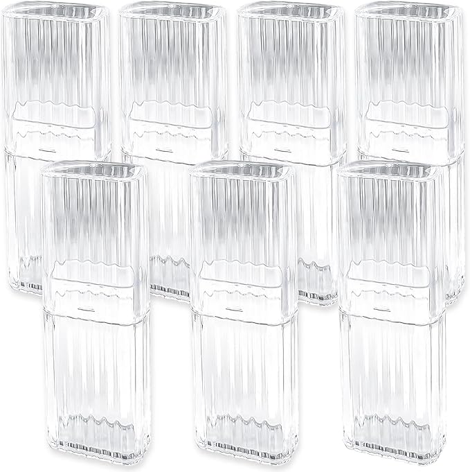 Ceemiaa 7 Pcs Travel Cotton Swab Holders – Mini Dustproof Swab Cases for Makeup, Cotton Balls, Floss, Hair Ties & Small Cosmetic Storage