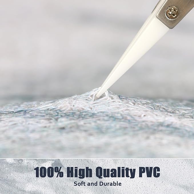 Shower Mat Non Slip - 24x32 Inch Soft Comfort Bath Mat with Drainage Holes, PVC Loofah Massage Bathmat for Shower, Tub, Bathroom, Wet Areas, Quick Drying