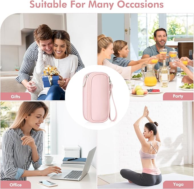 Tampon Holder for Purse, Portable Period Bag with Handle,Travel Pads Tampons Pouch, Pu Leather Small Tampon Organizer Case for Feminine Products, Waterproof Period Bags for Women