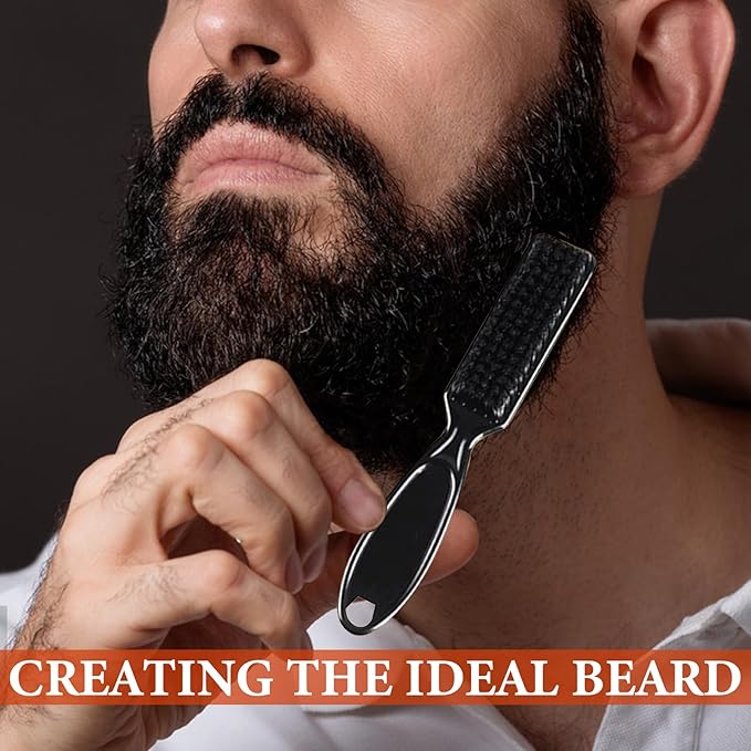 Beard Pencil Filler for Men,Beard Pen Filler Long Lasting Coverage Waterproof & Natural Finish Beard Filling Pen with Brush,Barber Styling Pencil - Fill, Shape & Define Perfect Beard(Black)