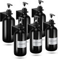 Remerry 6 Pack Shampoo and Conditioner Dispenser Wall Mount 17oz No Drill Shampoo and Conditioner Dispenser with Matte Pump and Waterproof Labels Shower Soap Bottles Wall Mounted for Home Bathroom