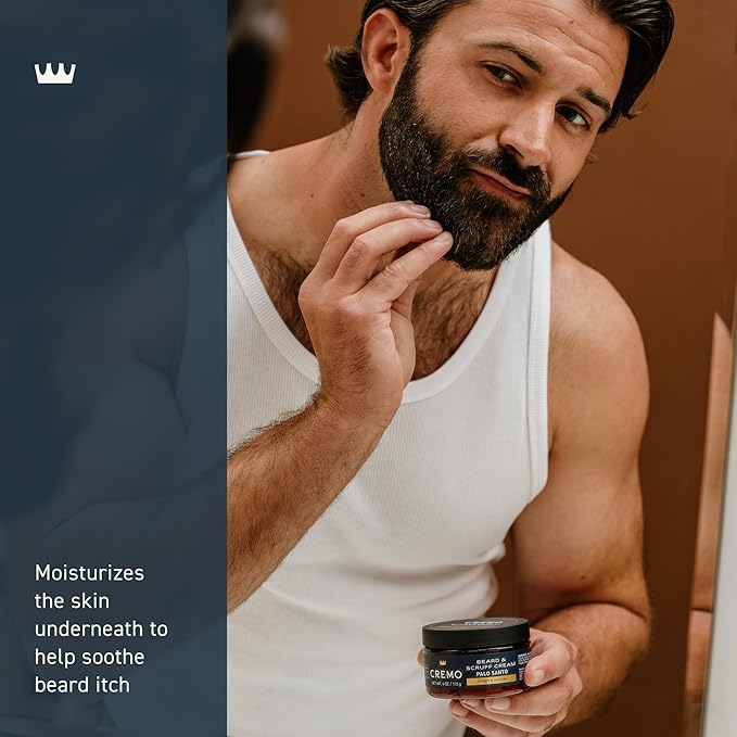 Cremo Beard & Scruff Cream,Palo Santo (Reserve Collection),4 oz - Soothe Beard Itch,Condition and Offer Light-Hold Styling for Stubble and Scruff (Product Packaging May Vary),(Pack of 2)