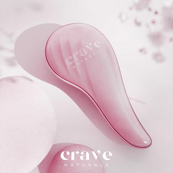 Crave Naturals Detangling Hair Brush Large Pink – Glide Thru Hair Detangler Brush for Women, Kids & Toddlers – Gentle Scalp Care, No-Pain Tangle-Free Hairbrush for All Hair Types