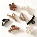Sunolga 8PCS Hair Clips for Women, Flower Claw Clips for Thick Hair, Non-Slip Hair Accessories with Multi-Styles, Gradient Color Hair Clips and Variety Pack, Ideal for Girls