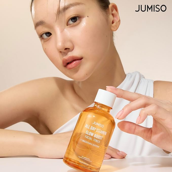 JUMISO All Day Vitamin Glow Boost Facial Toner, Vitamin Daily Toner, Vitamin B,C Toner, Skin Brightening Hydrating, Glowing Toner, Naturally Radiant&Plump Skin, EO&Fragrance Free, 125ml 4.22 FL.OZ