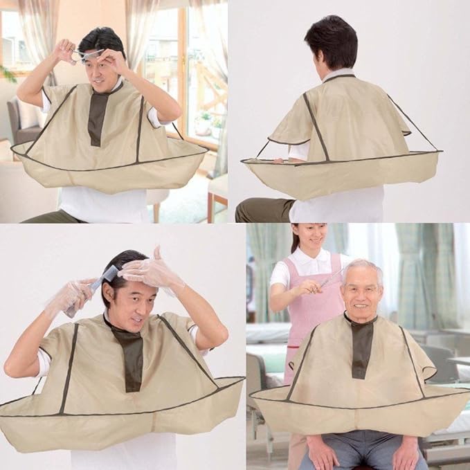 SUNTRADE Barber Cloak,Hair Cutting Cloak Umbrella Cape Salon Barber Hairdressing Gown for Adult