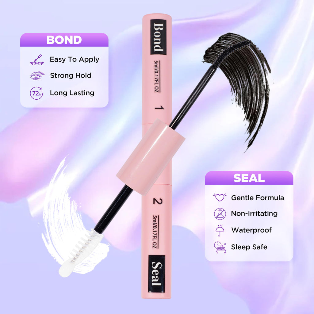 Elitefe Lash Extension Kit DIY Lash Clusters Kit Eyelash Extensions Individual Lashes Extensions with (Bond,Seal,Tweezers,240Pcs,150D+200D, 0.07D,10-18)