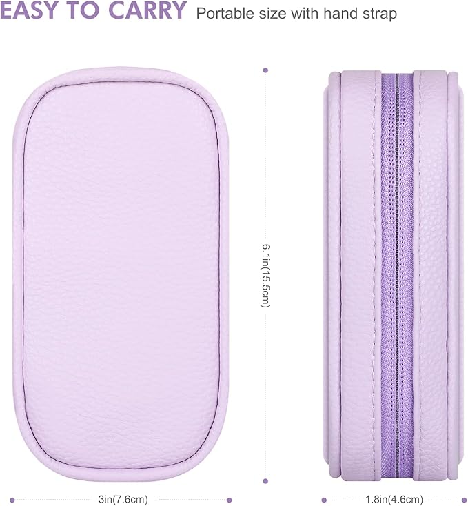 Tampon Holder for Purse, Portable Period Bag with Handle,Travel Pads Tampons Pouch, Pu Leather Small Tampon Organizer Case for Feminine Products, Waterproof Period Bags for Women