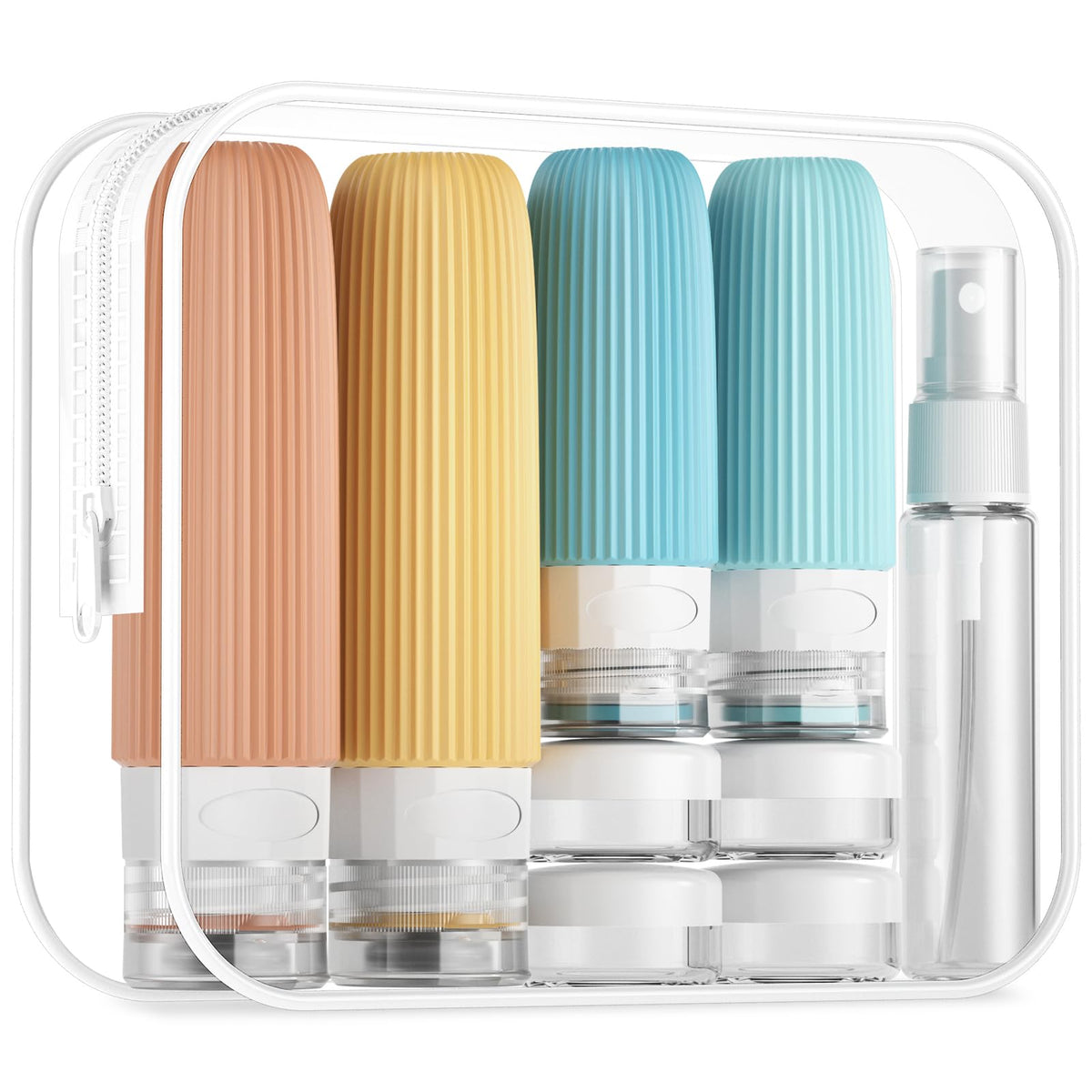 Mrsdry 16 Pack Travel Bottles for Toiletries, Large 6oz Silicone Travel Containers, Leak Proof Refillable Liquid Shampoo And Conditioner Travel Essentials