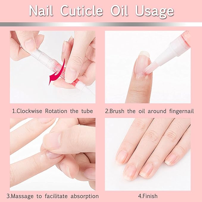 SULLMAR Nail Cuticle Oil Pen 18 Scents Gel Nail Oil Pen Nourishment Polish With Vitamins Moisturized Cuticle Care