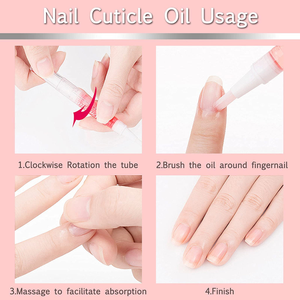 SULLMAR Nail Cuticle Oil Pen 18 Scents Gel Nail Oil Pen Nourishment Polish With Vitamins Moisturized Cuticle Care