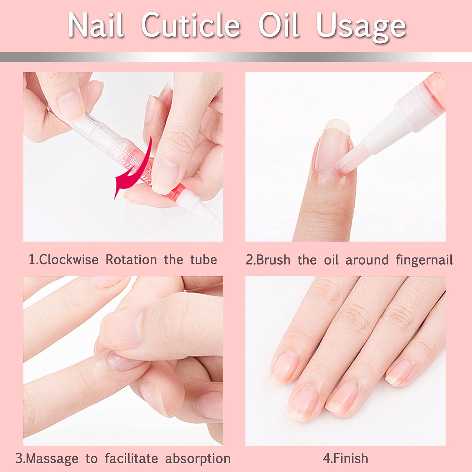 SULLMAR Nail Cuticle Oil Pen 18 Scents Gel Nail Oil Pen Nourishment Polish With Vitamins Moisturized Cuticle Care