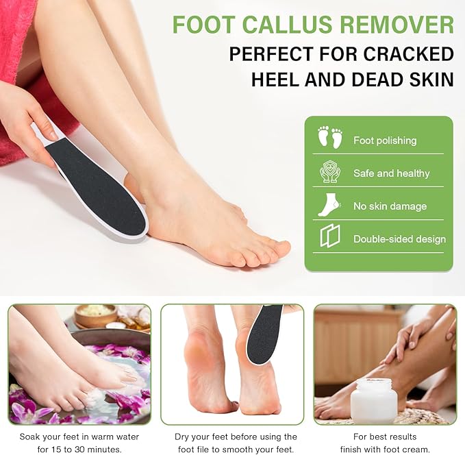 10 Pack Foot File,Foot Callus Remover Professional Sandpaper Pedicure Tools, Double Side Foot Scrubber, Sander for Dead Skin Foot Rasp Pedicure for Women Mother Manicure Beauty Shop Spa