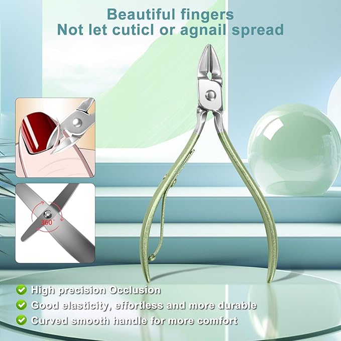 30 in 1 Manicure kit Personal Care Men's Accessories, Professional Nail Kit Pedicure Kit, Toe Nail Clippers for Men and Beauty Tools Portable Set, Travel Deluxe Convenience Set(Green)