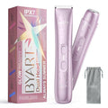 BYART Bikini Trimmer for Women - 2-in-1 Body & Facial Hair Trimmer for Shaving, Wet & Dry Use Cordless Electric Razors for Legs, Underarms, Pubic, Ceramic Blade for Sensitive Skin - No Nicks No Bumps