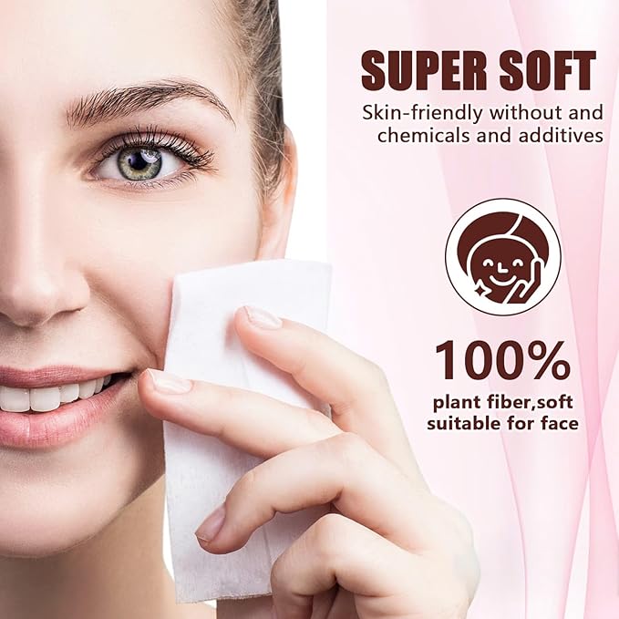 Fcaeon Disposable Face Towel 200 Pcs Compressed Towel Tablets With 2 Dispenser Bottles Gentle Washcloths for Sensitive Skin Facial Cleansing Makeup Removal Skincare Routine Travel Cloths (Pink)
