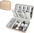 Boobowl Hard Travel Case for Hair Clippers, Hair Cutting Barber Supplies Organizer Bag, Trimmer Storage Holder for Ufree/for Wahl/for Andis Men Razor Guard Grooming Kits -Gold